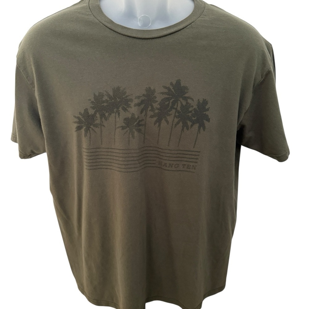 HANG TEN Hawaiian Surf Palm Trees Tee Shirt Men L Large Premium Tee